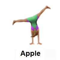 Woman Cartwheeling: Medium Skin Tone on Apple iOS