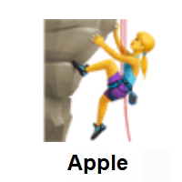 Woman Climbing on Apple iOS