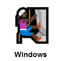 Woman Climbing: Dark Skin Tone on Microsoft Windows