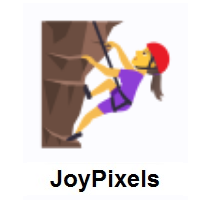 Woman Climbing on JoyPixels
