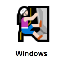 Woman Climbing: Light Skin Tone on Microsoft Windows
