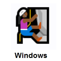 Woman Climbing: Medium-Dark Skin Tone on Microsoft Windows
