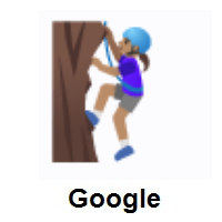 Woman Climbing: Medium Skin Tone on Google Android