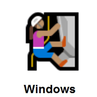 Woman Climbing: Medium Skin Tone on Microsoft Windows