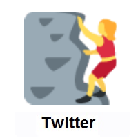 Woman Climbing on Twitter Twemoji