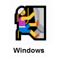 Woman Climbing on Microsoft Windows