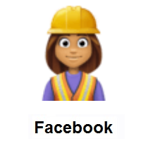 Woman Construction Worker: Medium Skin Tone on Facebook