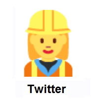 Woman Construction Worker on Twitter Twemoji
