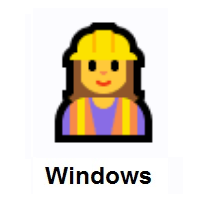 Woman Construction Worker on Microsoft Windows