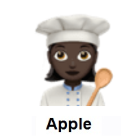 Woman Cook: Dark Skin Tone on Apple iOS