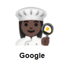 Woman Cook: Dark Skin Tone on Google Android