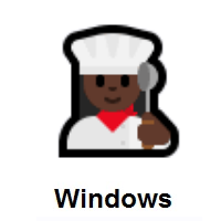 Woman Cook: Dark Skin Tone on Microsoft Windows