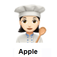Woman Cook: Light Skin Tone on Apple iOS