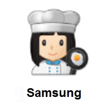 Woman Cook: Light Skin Tone on Samsung
