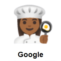 Woman Cook: Medium-Dark Skin Tone on Google Android