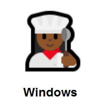 Woman Cook: Medium-Dark Skin Tone on Microsoft Windows