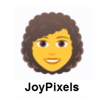Woman: Curly Hair on JoyPixels