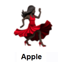 Woman Dancing: Dark Skin Tone on Apple iOS