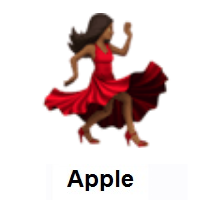 Woman Dancing: Medium-Dark Skin Tone on Apple iOS