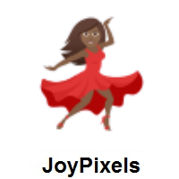 Woman Dancing: Medium-Dark Skin Tone on JoyPixels