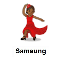 Woman Dancing: Medium-Dark Skin Tone on Samsung
