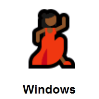 Woman Dancing: Medium-Dark Skin Tone on Microsoft Windows