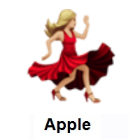 Woman Dancing: Medium-Light Skin Tone on Apple iOS
