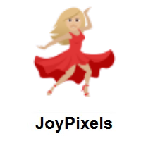 Woman Dancing: Medium-Light Skin Tone on JoyPixels