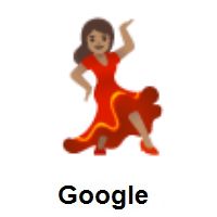 Woman Dancing: Medium Skin Tone on Google Android