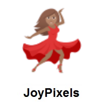Woman Dancing: Medium Skin Tone on JoyPixels