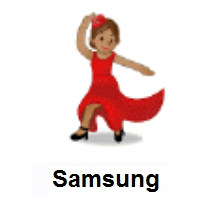 Woman Dancing: Medium Skin Tone on Samsung