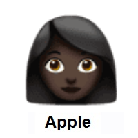 Woman: Dark Skin Tone on Apple iOS