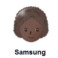 Woman: Dark Skin Tone, Curly Hair on Samsung