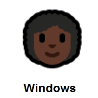 Woman: Dark Skin Tone, Curly Hair on Microsoft Windows