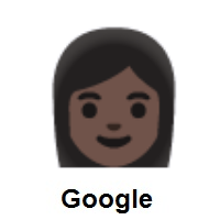 Woman: Dark Skin Tone on Google Android