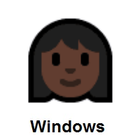 Woman: Dark Skin Tone on Microsoft Windows