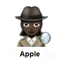 Woman Detective: Dark Skin Tone on Apple iOS