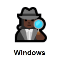 Woman Detective: Dark Skin Tone on Microsoft Windows