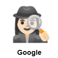 Woman Detective: Light Skin Tone on Google Android