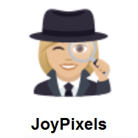 Woman Detective: Medium-Light Skin Tone on JoyPixels