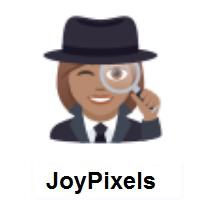 Woman Detective: Medium Skin Tone on JoyPixels