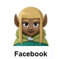 Woman Elf: Dark Skin Tone on Facebook