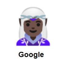 Woman Elf: Dark Skin Tone on Google Android