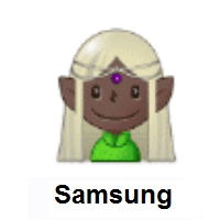 Woman Elf: Dark Skin Tone on Samsung