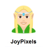 Woman Elf: Light Skin Tone on JoyPixels