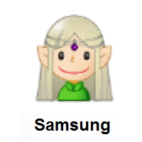 Woman Elf: Light Skin Tone on Samsung