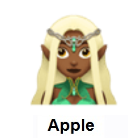 Woman Elf: Medium-Dark Skin Tone on Apple iOS