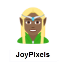 Woman Elf: Medium-Dark Skin Tone on JoyPixels
