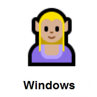 Woman Elf: Medium-Light Skin Tone on Microsoft Windows