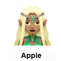 Woman Elf: Medium Skin Tone on Apple iOS